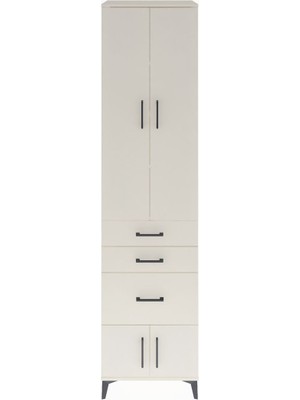 Hyperion Dolap 4 Raflı 3 Çekmeceli 4 Kapaklı 60X44X243 Aytaşı-Aytaşı