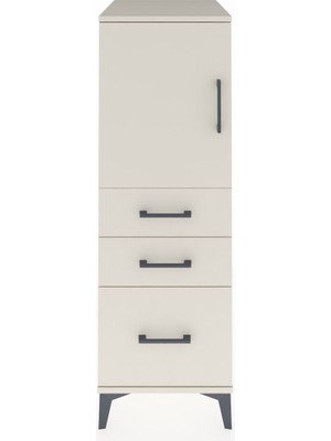 Kronos Dolap 2 Raflı 3 Çekmeceli Tek Kapaklı 44X59X134 Aytaşı-Aytaşı