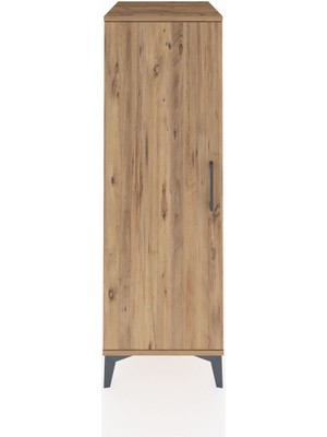 Kronos Dolap 2 Raflı Tek Kapaklı 44X59X134 Çam-Çam