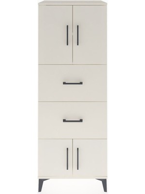 Hyperion Dolap 2 Raflı 2 Çekmeceli 4 Kapaklı 60X44X163 Aytaşı-Aytaşı