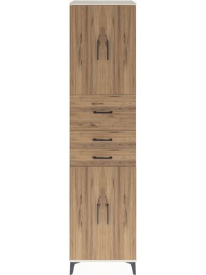 Hyperion Dolap 3 Raflı 3 Çekmeceli 4 Kapaklı 60X44X243 Aytaşı-Çam