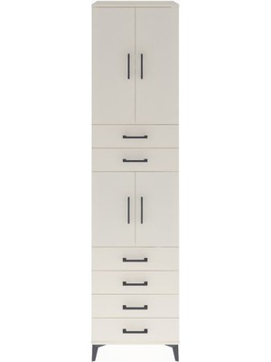 Hyperion Dolap 3 Raflı 6 Çekmeceli 4 Kapaklı 60X44X243 Aytaşı-Aytaşı