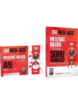 2026 Meb-Ags Akademisi Mevzuat Bilgisi Ders Notları + Soru Bankası 2 Li Set - Zeynep