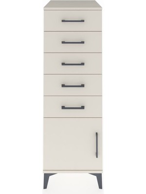 Kronos Dolap 5 Çekmeceli Tek Kapaklı 44X59X134 Aytaşı-Aytaşı