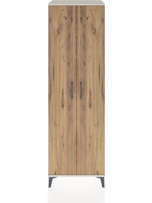 Hyperion Dolap 5 Raflı 2 Kapaklı 60X44X195 Aytaşı-Çam