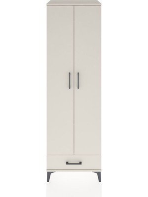 Hyperion Dolap 3 Raflı Tek Çekmeceli Tek Askılı 60X44X195 Aytaşı-Aytaşı