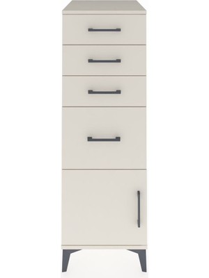 Kronos Dolap 4 Çekmeceli Tek Kapaklı 44X59X134 Aytaşı-Aytaşı