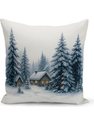 Yılbaşı Serisi Çift Tarafı Dijital Baskılı Kırlent Kılıfı (Christmas Noel Cushion Cover)