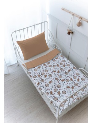 Organik Baskılı Bebek (100X150 Cm) Yorgan Seti  - Iconic Serisi - Cookie And Milk