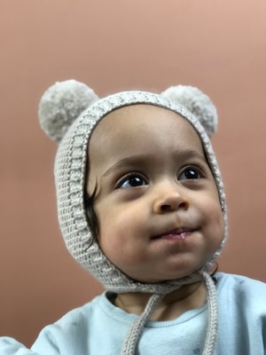 Dery Baby  Ponponlu El Örgüsü Unisex Bebek/çocuk Bere