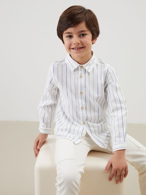 Lc Waikiki Yeni Sezon Uzun Kollu Çizgili Erkek Çocuk Gömlek