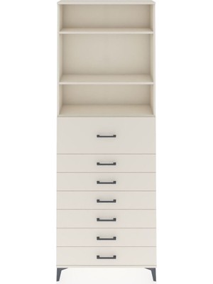 Arges Dolap 3 Raflı 7 Çekmeceli 88X30X243 Aytaşı-Aytaşı