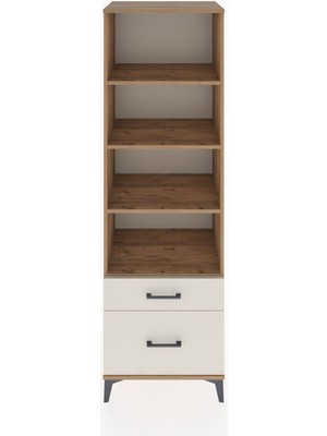 Hyperion Dolap 4 Raflı 2 Çekmeceli 60X44X195 Çam-Aytaşı