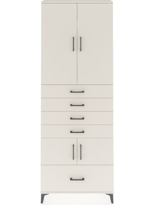 Arges Dolap 4 Raflı 5 Çekmeceli 4 Kapaklı 88X30X243 Aytaşı-Aytaşı