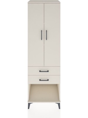 Hyperion Dolap 3 Raflı 2 Çekmeceli 2 Kapaklı 60X44X195 Aytaşı-Aytaşı
