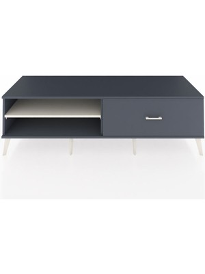 Kronos Tv Ünitesi Tek Raflı Tek Çekmeceli  176X59X51 Antrasit-Aytaşı/antrasit