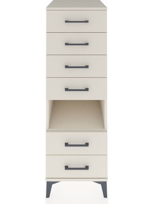Kronos Dolap Tek Raflı 6 Çekmeceli 44X59X134 Aytaşı-Aytaşı