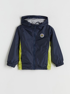 Lc Waikiki Yeni Sezon Kapüşonlu Fenerbahçe Baskılı Erkek Çocuk Yağmurluk