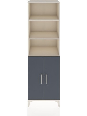 Hyperion Dolap 4 Raflı 2 Kapaklı 60X44X195 Aytaşı-Antrasit
