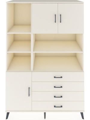 Kronos Dolap 8 Raflı 4 Çekmeceli 3 Kapaklı 132X59X195 Aytaşı-Aytaşı/aytaşı