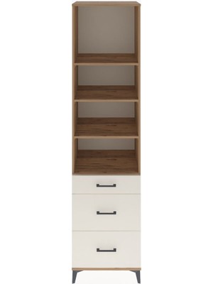 Hyperion Dolap 4 Raflı 3 Çekmeceli 60X44X243 Çam-Aytaşı