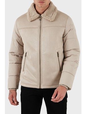Guess Shearling Logolu Regular Fit Ceket Yaka Fermuarlı Mont M5BL79W2292 Erkek Mont M5BL79 W2292 G1CA