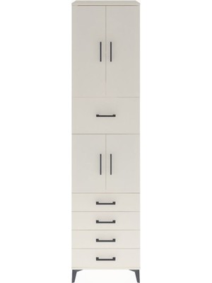 Hyperion Dolap 3 Raflı 5 Çekmeceli 4 Kapaklı 60X44X243 Aytaşı-Aytaşı