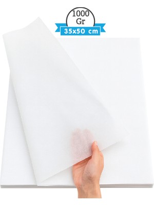 35X50 cm Beyaz Pelur Kağıt (1000 GR-264 Yaprak) Paketleme | Hediye | Kopya Kağıdı – Ince, Şeffaf ve Çok Amaçlı