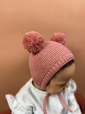 Dery Baby  Ponponlu El Örgüsü Unisex Bebek/çocuk Bere