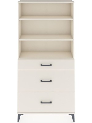 Arges Dolap 3 Raflı 3 Çekmeceli 88X30X182 Aytaşı-Aytaşı