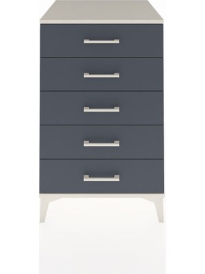 Kronos Komodin 5 Çekmeceli 60X59X96 Aytaşı-Antrasit