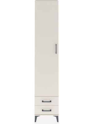 Arges Dolap 5 Raflı 2 Çekmeceli Tek Kapaklı 44X30X221 Aytaşı-Aytaşı