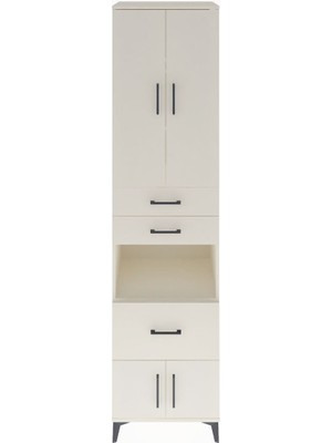 Hyperion Dolap 4 Raflı 3 Çekmeceli 4 Kapaklı 60X44X243 Aytaşı-Aytaşı
