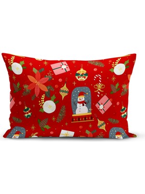 Yılbaşı Serisi Çift Tarafı Dijital Baskılı Kırlent Kılıfı (Christmas Noel Cushion Cover)