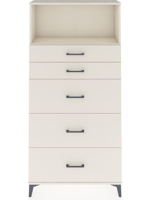 Arges Dolap Tek Raflı 5 Çekmeceli 88X30X182 Aytaşı-Aytaşı