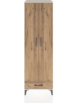 Hyperion Dolap 3 Raflı Tek Çekmeceli Tek Askılı 60X44X195 Aytaşı-Çam