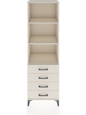 Hyperion Dolap 3 Raflı 4 Çekmeceli 60X44X195 Aytaşı-Aytaşı