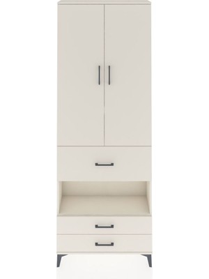 Arges Dolap 5 Raflı 3 Çekmeceli 2 Kapaklı 88X30X243 Aytaşı-Aytaşı