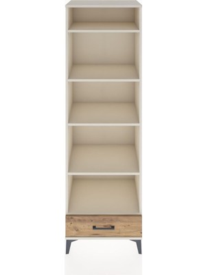 Hyperion Dolap 5 Raflı Tek Çekmeceli 60X44X195 Aytaşı-Çam