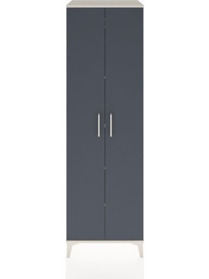 Hyperion Dolap 5 Raflı 2 Kapaklı 60X44X195 Aytaşı-Antrasit