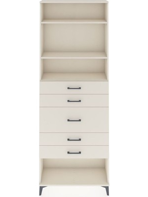 Arges Dolap 3 Raflı 5 Çekmeceli 88X30X243 Aytaşı-Aytaşı