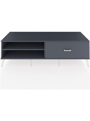 Kronos Tv Ünitesi Tek Raflı Tek Çekmeceli  176X59X51 Antrasit-Antrasit/antrasit