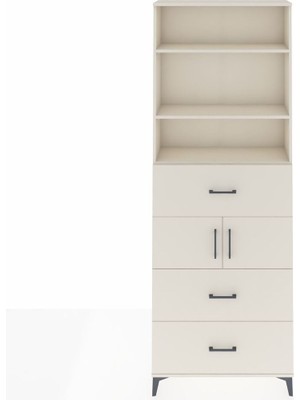 Arges Dolap 4 Raflı 3 Çekmeceli 2 Kapaklı 88X30X243 Aytaşı-Aytaşı