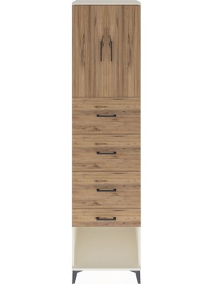 Hyperion Dolap 2 Raflı 4 Çekmeceli 2 Kapaklı 60X44X243 Aytaşı-Çam