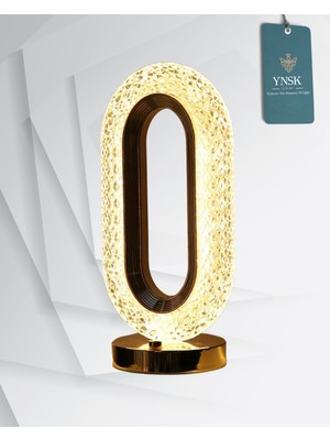 3 Kademe Dokunmatik Metal Masa Lambası, USB Kablolu, LED Işık, 26 cm