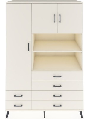 Kronos Dolap 8 Raflı 6 Çekmeceli 3 Kapaklı 132X59X195 Aytaşı-Aytaşı/aytaşı