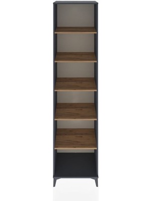 Hyperion Dolap 5 Raflı 60X44X243 Antrasit-Çam