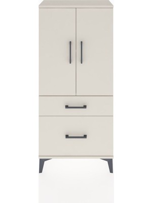 Hyperion Dolap 2 Raflı 2 Çekmeceli 2 Kapaklı 60X44X134 Aytaşı-Aytaşı