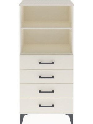Arges Dolap 2 Raflı 4 Çekmeceli 60X30X134 Aytaşı-Aytaşı