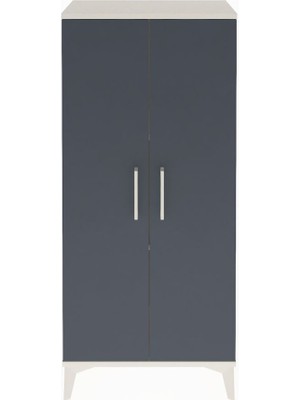 Arges Dolap 2 Raflı 2 Kapaklı 60X30X134 Aytaşı-Antrasit